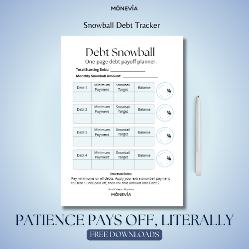 Debt Snowball Tracker Printable